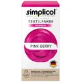 SIMPLICOL Textilfarbe INTENSIV all in 1 Pink - Berry Farbe incl. Fixierpulver