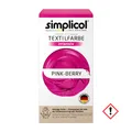 Simplicol Textilfarbe intensiv Pink Berry Set Farbe und Fixierer
