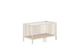 58 aufm Kessel Kinderbett Babybett Kara-lynn 144x76x84 Gitterbett Wiege Massivholz Buche Natur (inkl. Versand, Lieferung bis Verwendungsstelle), Liegefläche 70 x 140, höhenverstellbarer Lattenrost, mit Umbauseite
