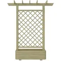 vidaXL Pergola mit Pflanzkasten 162x56x204 cm Holz