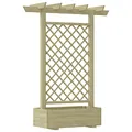 vidaXL Holz Imprägniert Pergola Pflanzkübel Rankgitter Rankhilfe Rosenbogen
