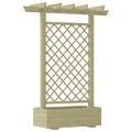 vidaXL Pergola mit Pflanzkasten 162x56x204 cm Holz NEU
