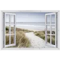 artissimo Garten-Poster, Beige, Kunststoff, Wasser/Strand/Meer, Rechteckig, 120x80x2 cm, Bilder und Zubehör, Wandbilder, Sonstige Wandbilder