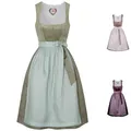 Spieth & Wensky Dirndl Doreen Lange-Dirndl Kleid 2-teiliges Trachtenkleid, Farbe: Mintgrün, Größe: 44/2XL