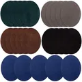 Flicken Aufbügeln, 25 Stück, oval, Velours, Rindsleder, Jeans, Pullover