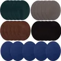 Flicken Aufbügeln Damen Herren Kinder Veloursleder Rindsleder oval 25 Stück