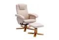 SVITA Relaxsessel CHARLES (Set, 2-St., Relaxsessel mit Hocker), 360° drehbar,mit Fußablage,Wippmechanismus,bequem gepolstert