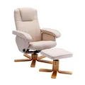 SVITA CHARLES Relaxsessel TV Hocker Sessel Drehsessel Fernsehsessel Beige