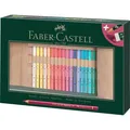 Faber-Castell Buntstifte Polychromos 110030, farbig sortiert, in Stifterolle, inkl. Zubehör, 30 Stück