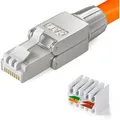hb-digital Netzwerkstecker CAT7 schmal RJ45 LSA STP Zinklegierung