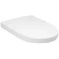 Subway toilet seat with quick release and soft close, white