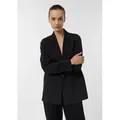 comma Jackenblazer Indoor-Jacke Fließender Oversize-Blazer schwarz 40 EU