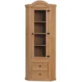 Ebuy24 - New Mexico Eckschrank Mit 1 Glastür Und 2 Schubladen, Gelaugt Und Gewachst.