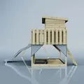 Spielturm Nils Aus Holz In Blautrapezstange - Polarplay