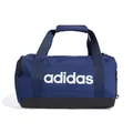 adidas Unisex Essentials Linear Duffel Bag Duffel Bag, Dark Blue/White, XS