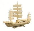 Pebaro 3D-Puzzle Holzbausatz Dschunke, 877, 53 Puzzleteile