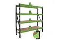 TRUTZHOLM Steckregal Industrieregal Milo 200x190x60 cm steckbar, erweiterbar 4 Ebenen 4t, 1er