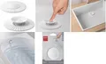 metaltex Universal Abfluss-Abdeckung, Silikon, weiß 2in1 mit Siebeinsatz und Verschluss, für alle - 1 Stück (297558000)