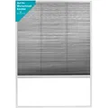 APANA Fliegengitter Insektenschutz Dachfenster Plissee Alurahmen Bausatz,Farbe:weiß (RAL9010),Größe (Breite x Höhe):140 x 170 cm (Profile auf Maß)