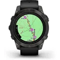 GARMIN EPIX PRO (GEN 2) - SAPPHIRE EDITION 47MM Schwarz/Carbongrau Titan DLC mit QuickFit-Silikon-Armband 22 mm