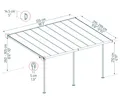 Terrassenüberdachung Sierra Pergola Terassendach Aluminium Grau Carport |Canopia