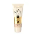 Eveline Cosmetics Satin Matt Foundation Nr. 103 Natural - 30 ML mit Schneckenschleim & Moist & Vital Komplex für makellose Abdeckung und Porenminimierung