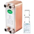 VEVOR EATB12 Plattenwärmetauscher  Plattenwärmetauscher 30 Wärmetauscher 30 Plattenwärmetauscher Edelstahl 316L Wärmetauscher Heizung