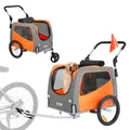VEVOR Hundeanhänger 2in1 Fahrradanhänger Hundebuggy Jogger Anhänger faltbar 30kg