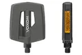 Voxom Pedale Trekking - Anti-Rutsch Fahrradpedale mit Reflektoren für E-Bike, Trekking Bike & City Bike - 9/16 Gewinde, Schwarz