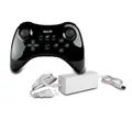 Original Wii U Pro Controller Schwarz mit Orig. USB Ladekabel Gr
