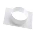 EUROPLAST Ø 150mm Abschlussrahmen Wandanschluss Flansch Rundrohr Kunststoff Schachtsystem, Weiß