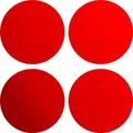 Aufkleber Dimension Holografie-Leucht-Reflektoren Rund Rot'' 10,5 cm x 10,5 cm