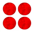 Aufkleber Dimension Holografie-Leucht-Reflektoren 105 x 105 mm rot