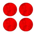 Hermann Schütz Aufkleber Dimension Holografie-Leucht-Reflektoren rot Punkte