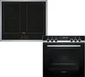 Siemens PQ521DB2ZM, iQ500 Einbau-Herd-Set, Bestehend aus HE578BBS4 Herd, 60 x 60 cm, Pyrolyse Selbstreinigung und Backautomatik, EM645CQB6E Induktionskochfeld, Kombi-Induktion, Edelstahlrahmen