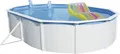 Steinbach Stahlwandpool Set Nuovo weiß, 640 x 366 x 120 cm