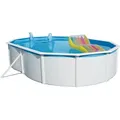 Steinbach Stahlwand-Swimming Pool Set "Nuovo de Luxe oval",weiß,640 x 366 x 120 cm