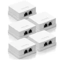 deleyCON 5x CAT 6a Netzwerkdose Aufputz FTP RJ45 Buchse Netzwerk Daten LAN Dose