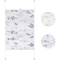 Woltu Plissee, Faltrollo Klemmfix ohne Bohren grau 65 cm x 130 cm
