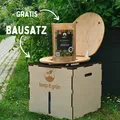 Trenntoilette für den Garten (Bausatz) | Komposttoilette für Drinnen & Draußen