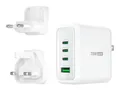 j5create JUP4370EF-N - Netzteil - 70 Watt - PD 2.0, PD 3.0, QC - 4 Ausgabeanschlussstellen (3 x USB-C, USB)