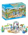 PLAYMOBIL Horses of Waterfall 71637 Moderne Reitschule, inklusive beweglicher Longierplatte, Pferd und umfangreichem Reitzubehör, nachhaltiges Spielzeug für Kinder ab 5 Jahren
