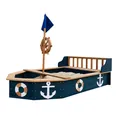 AXI Doris Sandkasten Boot / Schiff aus Holz - Anthrazit / Braun