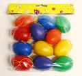 12 bunte Ostereier Osterdekoration aus Kunststoff, ca. 6 cm NEU im Beutel