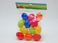 12er Pack Ostereier mit Hänger bunt aus Kunststoff - 6 cm
