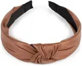 styleBREAKER Haarband, 1-tlg., Haarreif Kunstleder Optik mit Knoten