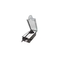 BACHMANN - Aussensteckdose - Abschließbare Außensteckdose für Winkelstecker mit 1x Schutzkontakt Steckdose. Outdoor Steckdose Wasserdicht für Keller und Garten. 16 A, 230 V, IP44