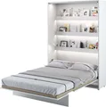 Wandklappbett Bed Concept 140x200 Schrankbett Vertikal Wandbett Gästebett Weiß Hochglanz