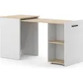 Vicco Esstisch Adam, 60 x 50.4 cm ausziehbar, Greige/Artisan-Eiche