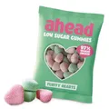 ahead Fluffy Hearts Gummibärchen | Fruchtgummi Herzen 18 × 50g | Gummibärchen ohne Zuckerzusatz | Nur 1g Zucker & 73 kcal pro 50g | Kalorienarme Süßigkeiten & ballaststoffreich